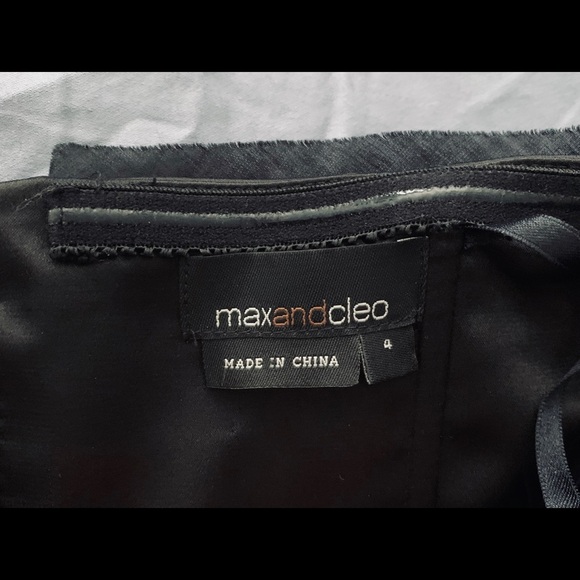 MAX & CLEO Size 4 black mini dress - Picture 4 of 5